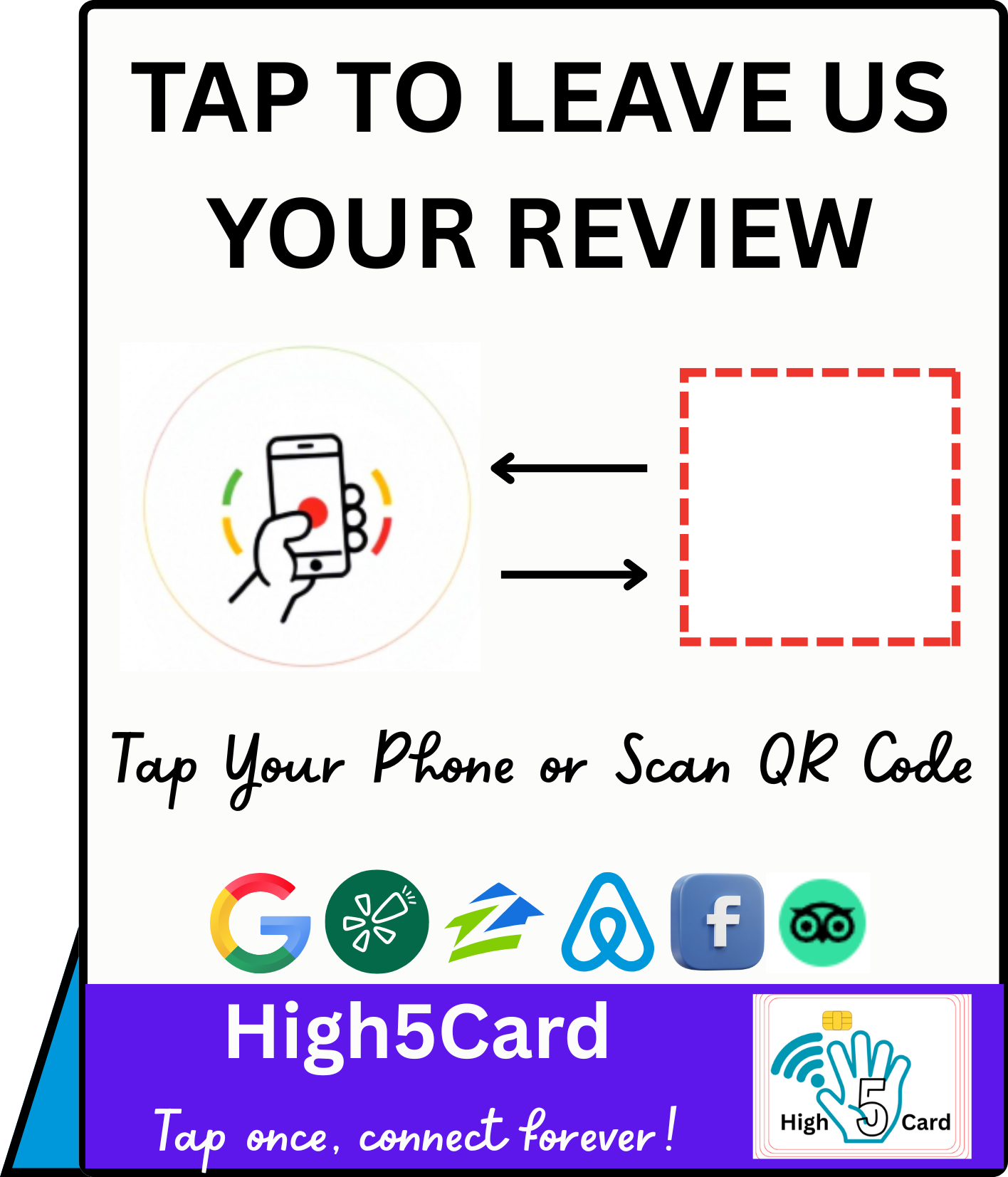 High5Card™ NFC Review Tap Stand