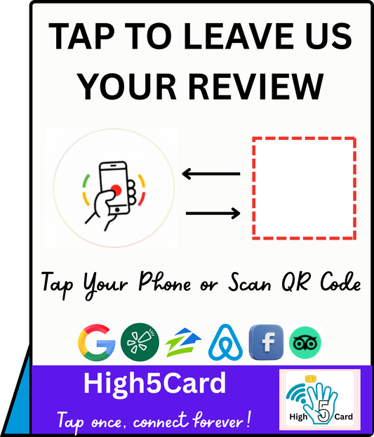 High5Card™ NFC Review Tap Stand