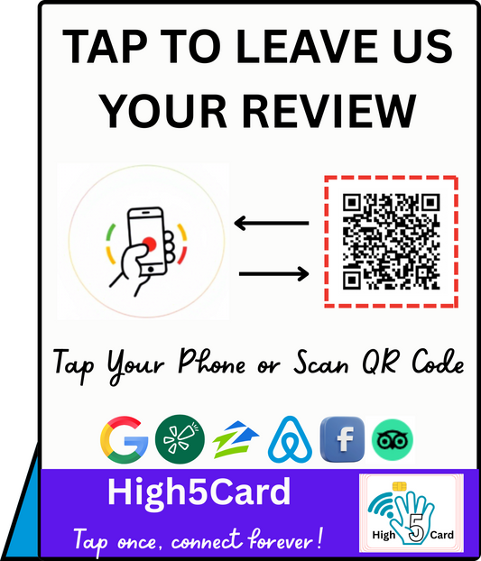 High5Card™ NFC Review Tap Stand
